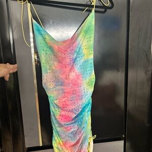 Colorful Tie-Dye Dress